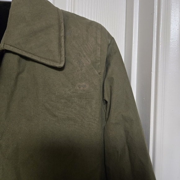 Banana republic jacket women's size medium military green wool blend lined - Picture 12 of 16